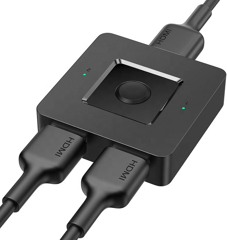 BDM HDMI Switch 4k@60hz, Bidirectional HDMI Switcher 2 in 1 Out, Manual HDMI Hub Supports HD Compatible with Laptop PC Xbox PS5/4/3 Blu-Ray Player Fire Stick Roku and More - Image 1